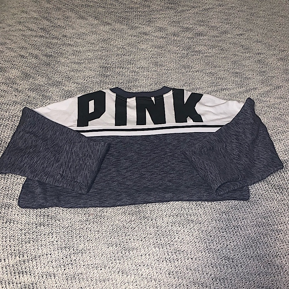 Large PINK Victoria’s Secret sweatshirt with block logo on back